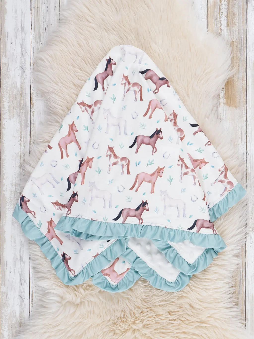 Little Wrangler Ruffle Blanket
