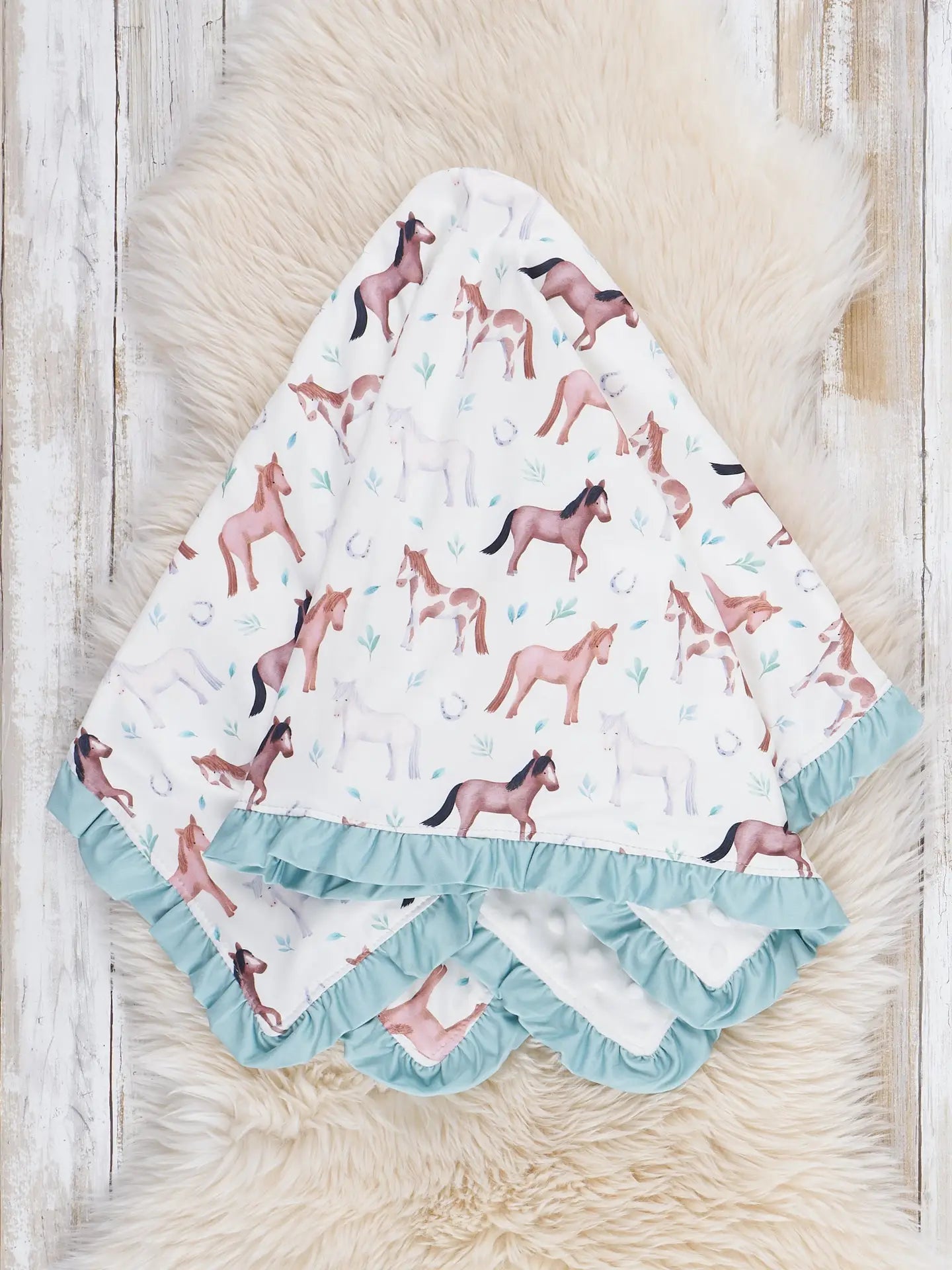 Little Wrangler Ruffle Blanket