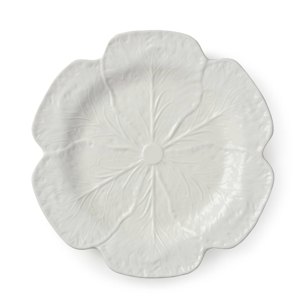 Le Jardin White Cabbage 3-D Round Platter 13 in