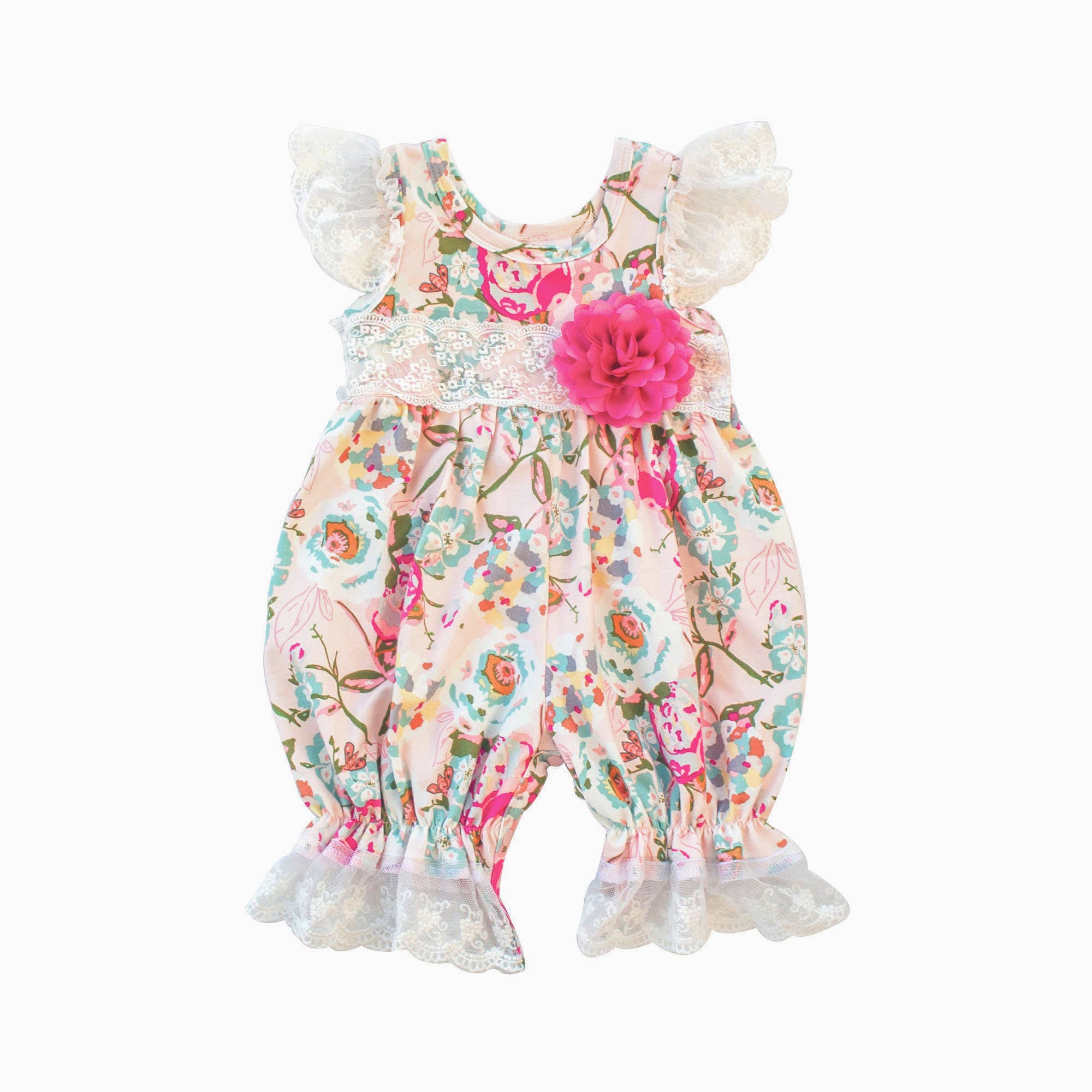 Haute Baby Mums & Roses Infant & Toddler's Bubble Romper