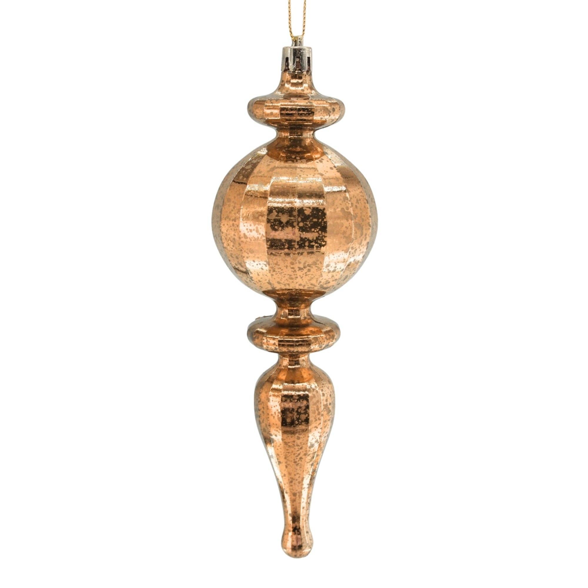 Mercury Finish Rounded Plastic Finial 7.5" - Light Copper