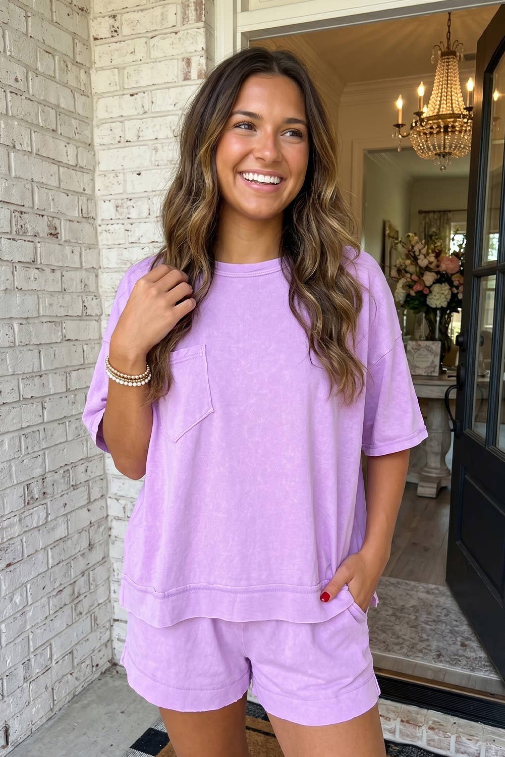 LAS Patch Pocket Oversized Loungewear Set (S-XL)