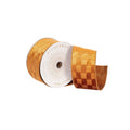 2.5"x10yd Mocha Velvet Checkered Satin
