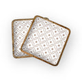 White Medallion Square Trays (12" in Pack of 2) 6-45-A