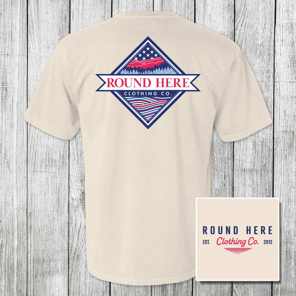 'Round Here Clothing Patriotic Mountains