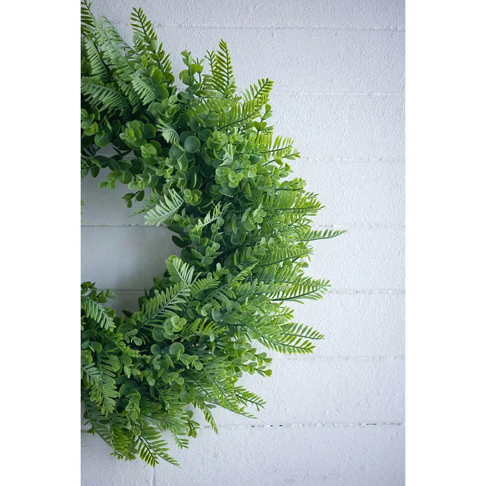 20x4x20" Greenery Wreath - Green