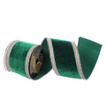 4"x5yd Emerald Velvt Champgne Jewel Trim