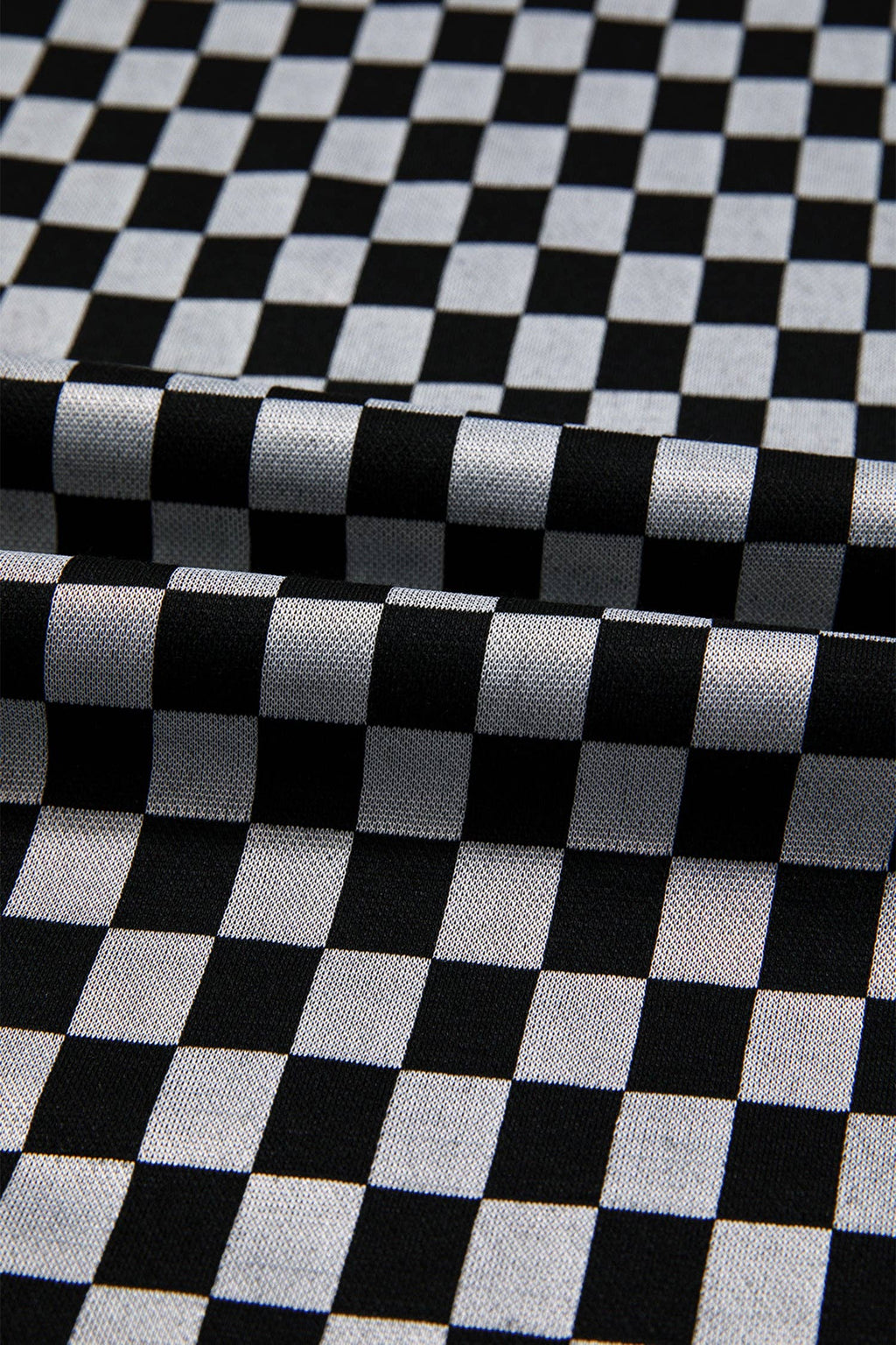 OMG! Checker Drawstring Waist Wide Leg Pants