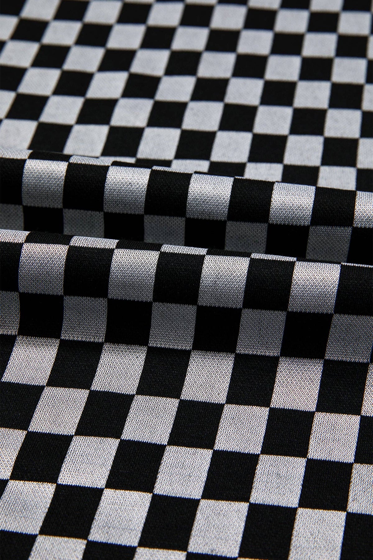 OMG! Checker Drawstring Waist Wide Leg Pants