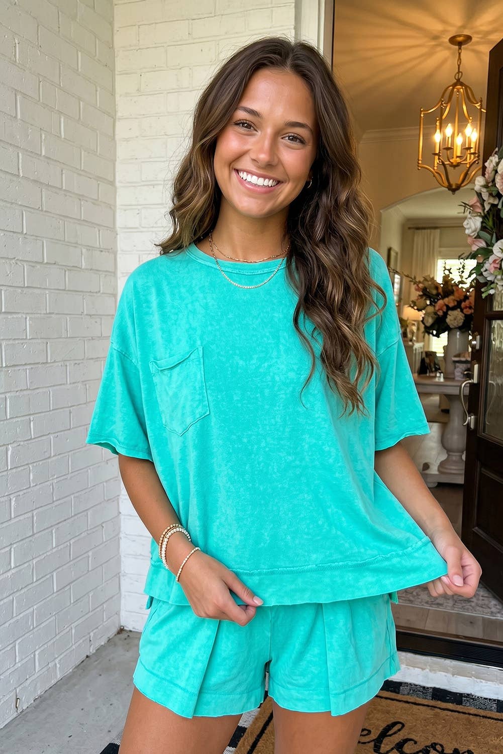 LAS Patch Pocket Oversized Loungewear Set (S-XL)