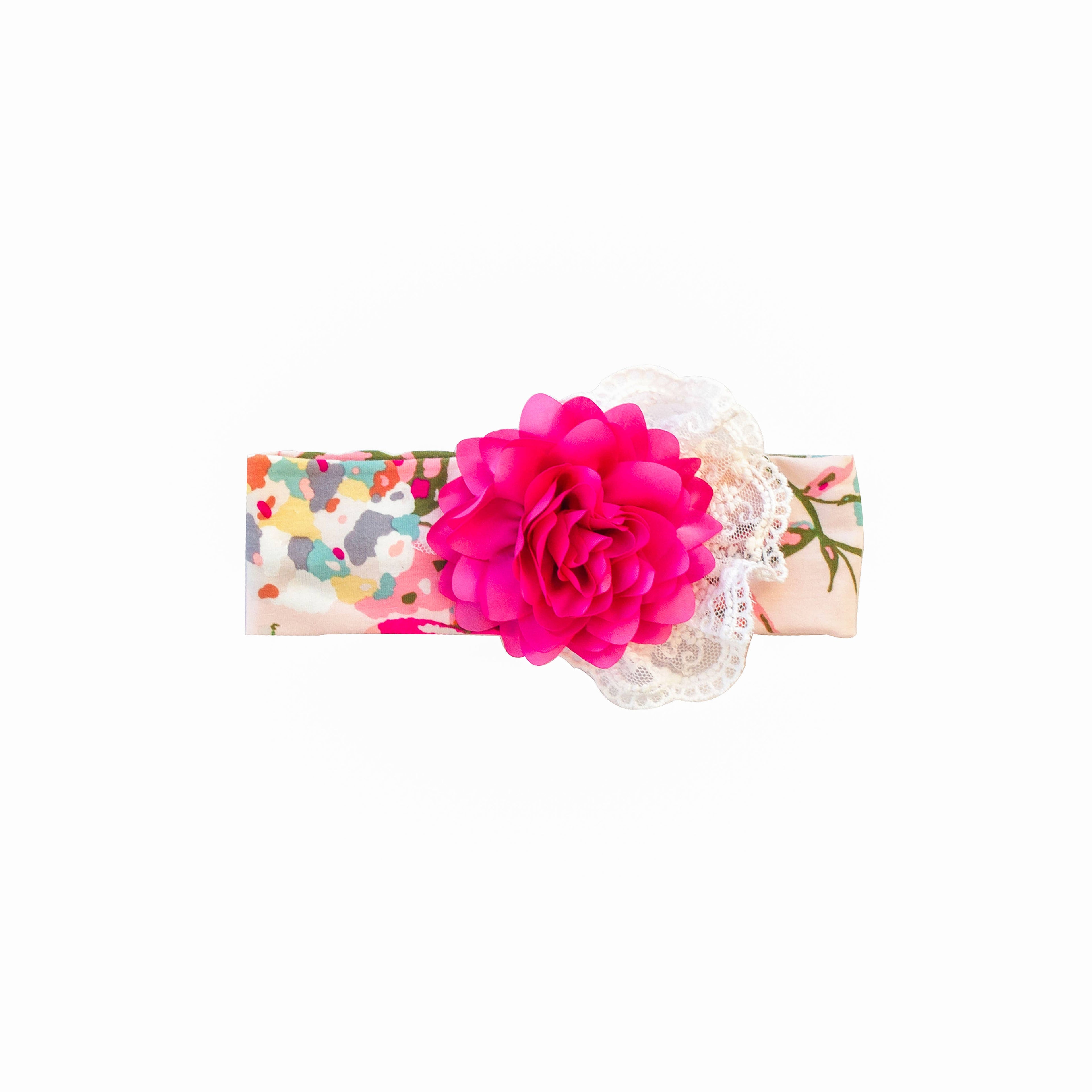Haute Baby Mums & Roses Girls Headband for Toddler Kids