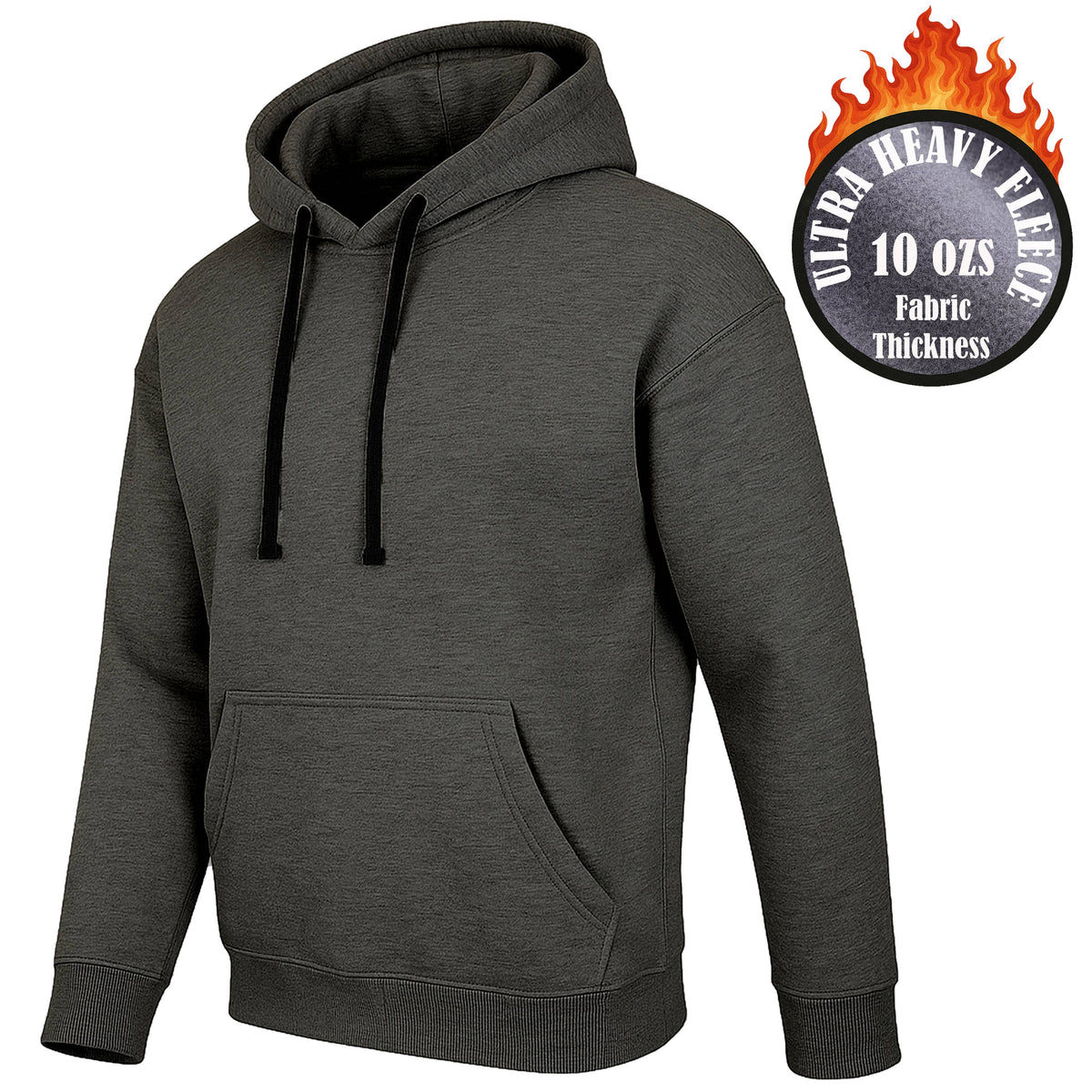 Men's Super Heavyweight Fleece-Lined Pullover Hoodie (S-3XL)