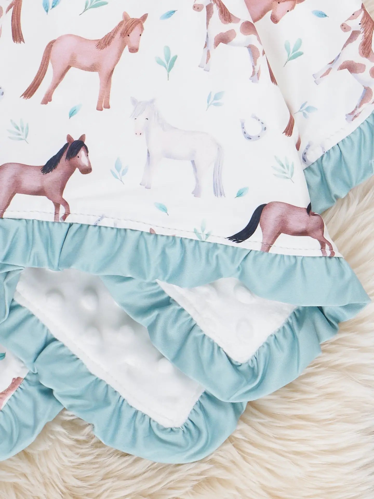 Little Wrangler Ruffle Blanket