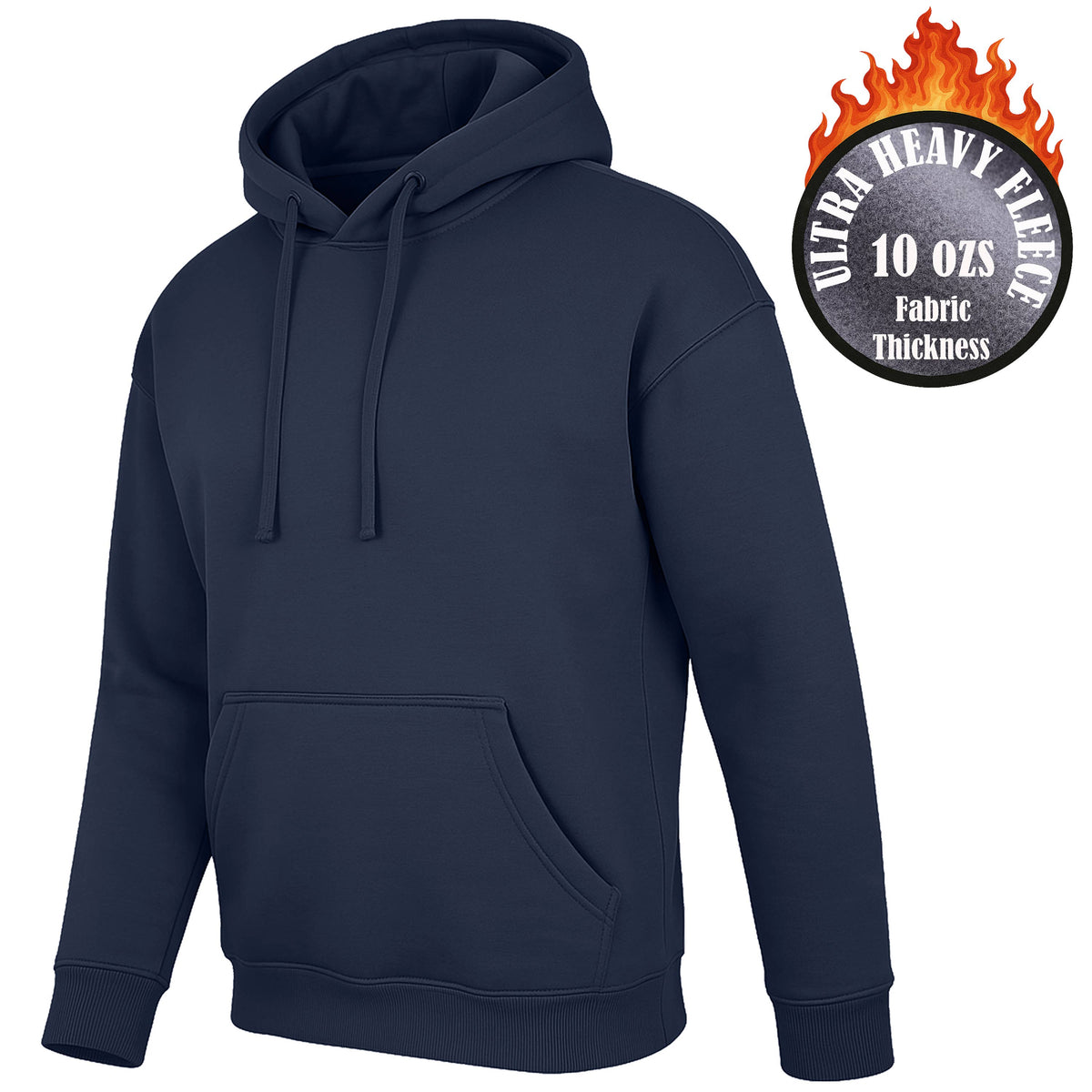 Men's Super Heavyweight Fleece-Lined Pullover Hoodie (S-3XL)