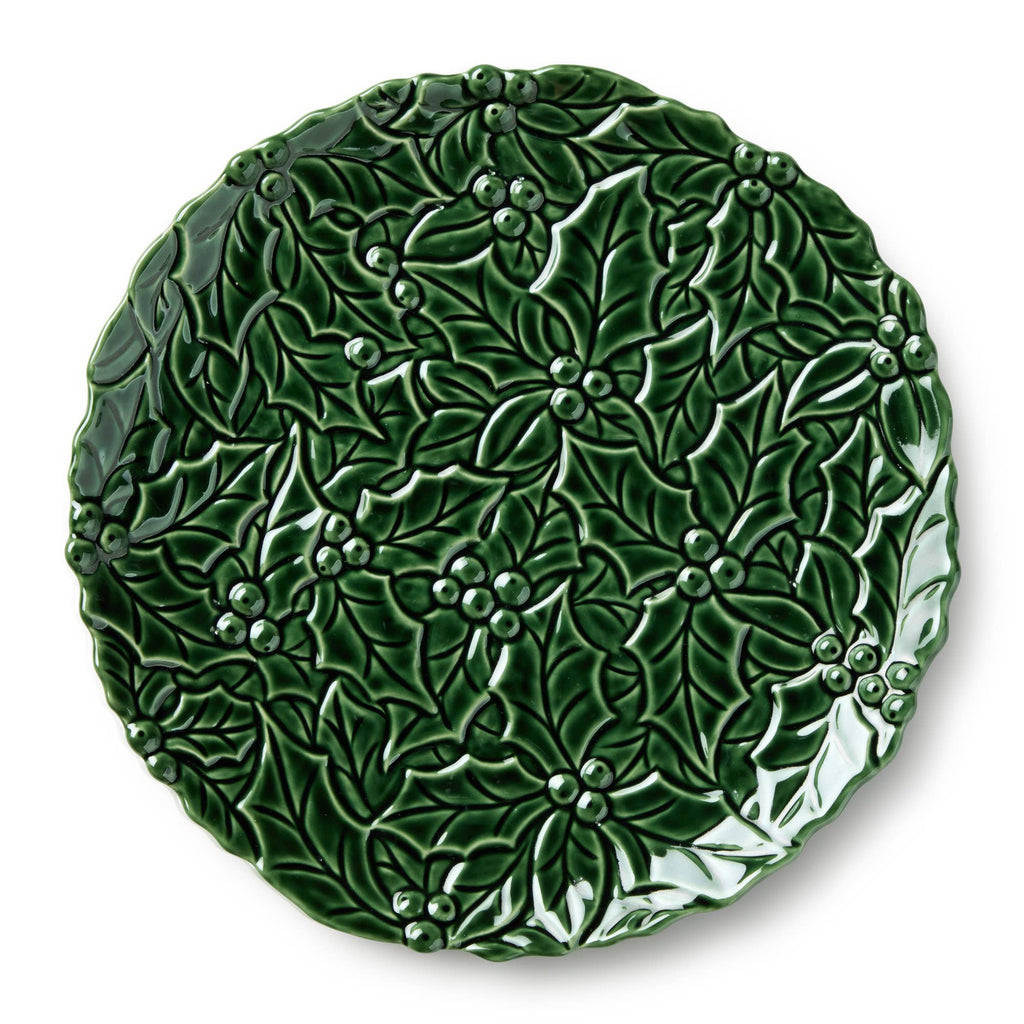 Holly And Vines Embossed Holly Platter 13"