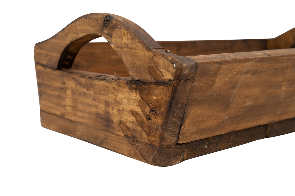 Kerrville Farmhouse Wood Tray W/ Handles-9x20x7 inches-NEW