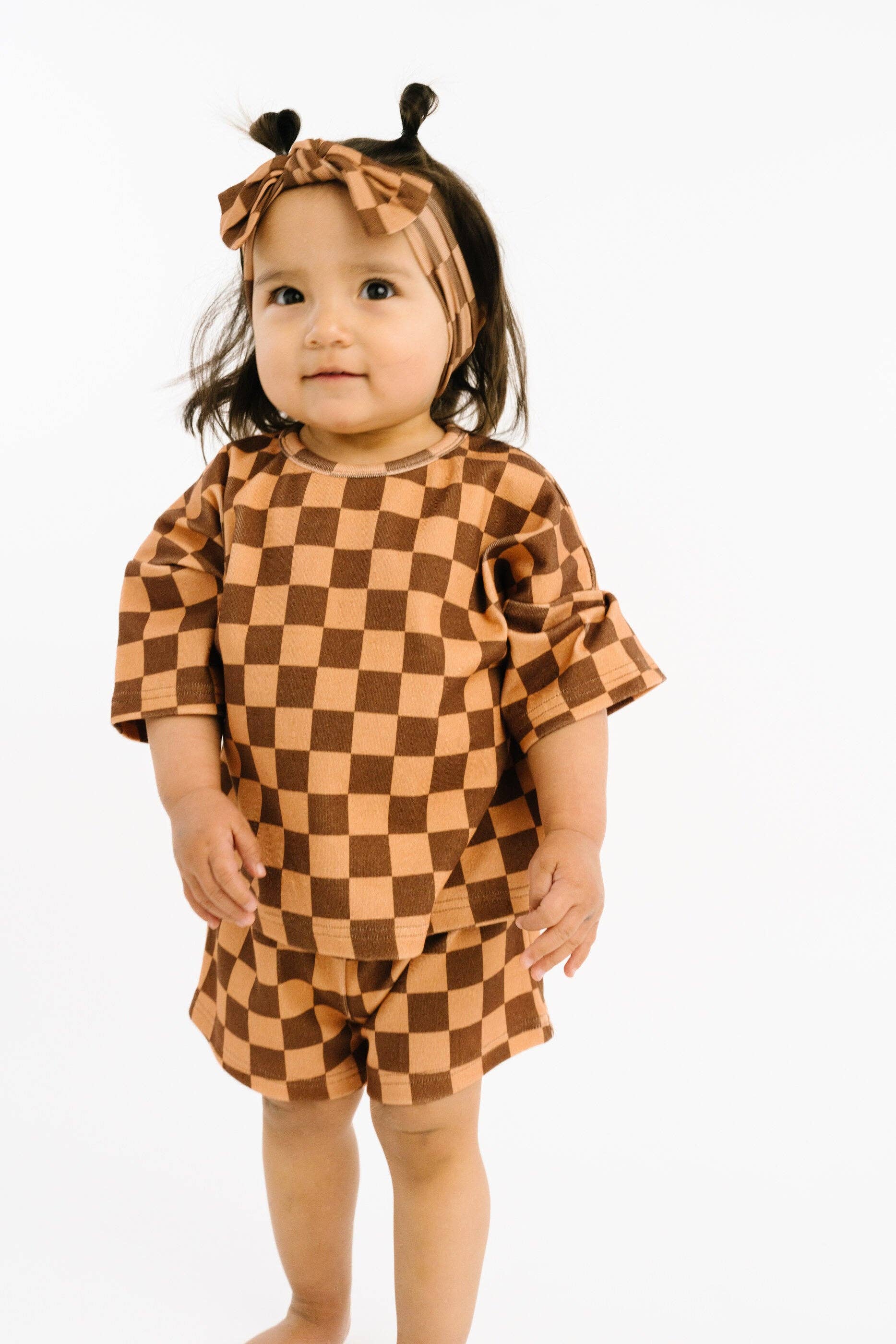 Espresso Checkered Slouchy Set