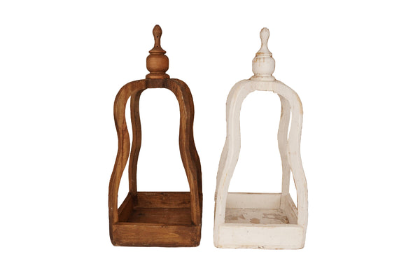 Concord Farmhouse Wood Lantern-Home Decor-10x10x24 in.-Large