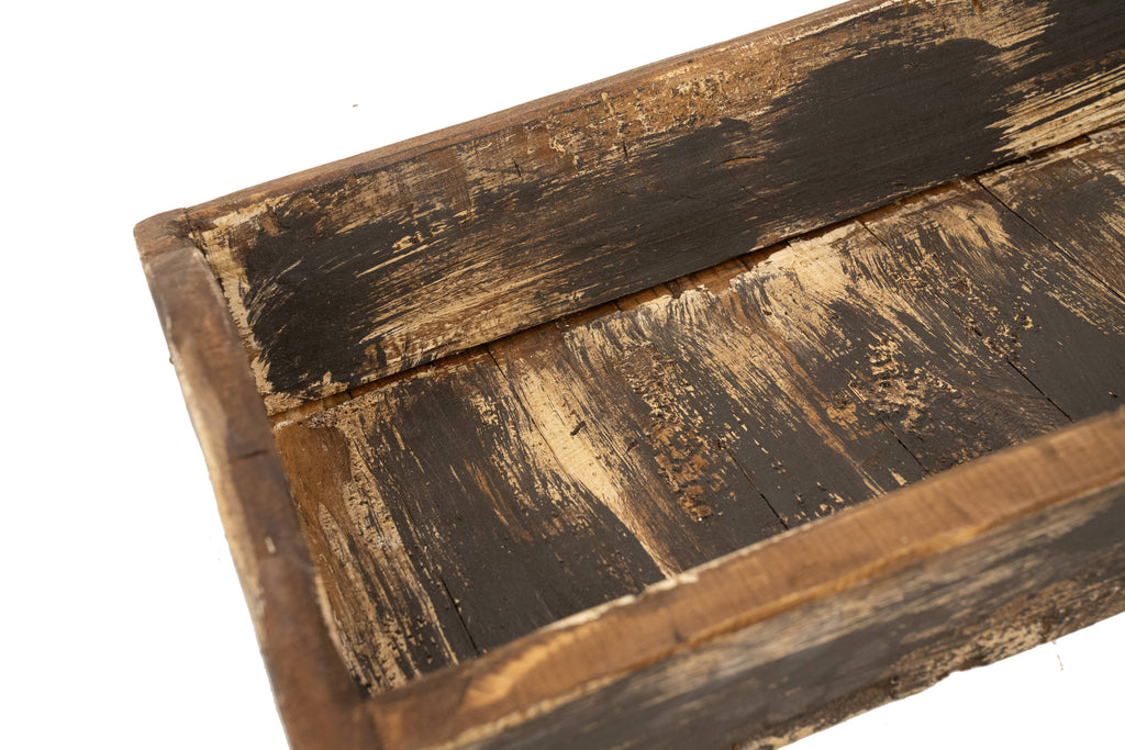 Kerrville Farmhouse Wood Tray W/ Handles-9x20x7 inches-NEW