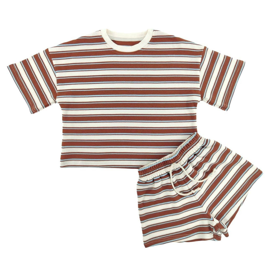 Toffee Stripe Slouchy Set