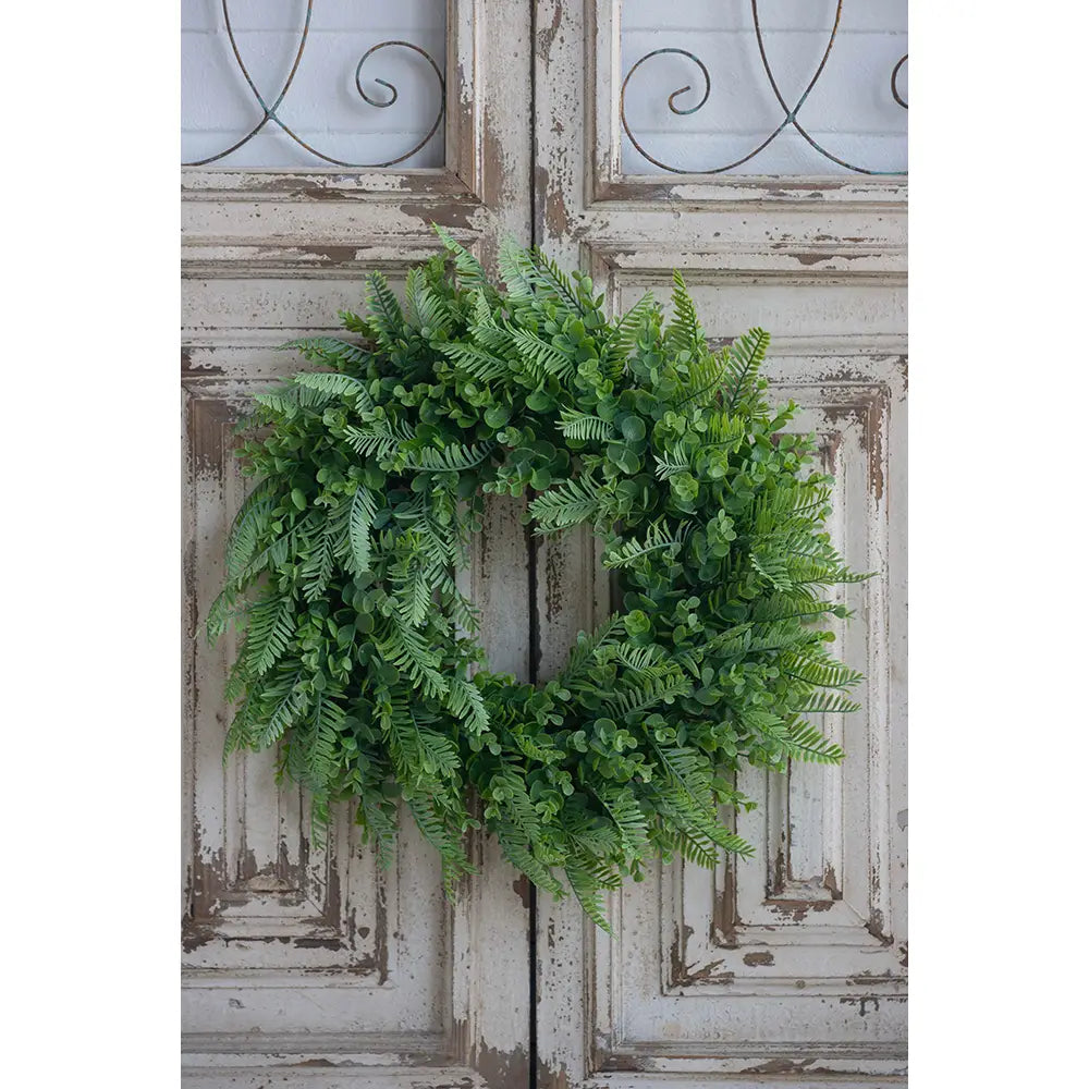 20x4x20" Greenery Wreath - Green