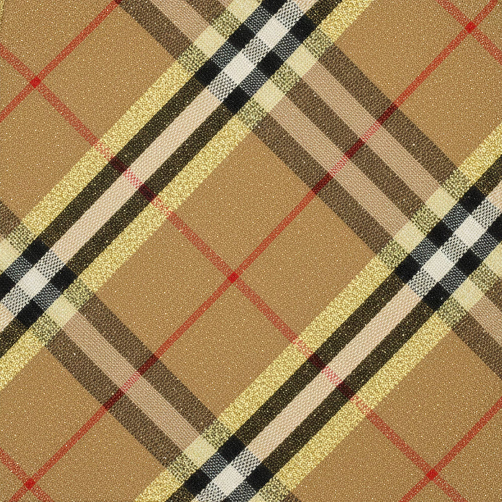 2.5"x10yd Gold Black Diagonal Plaid Gold