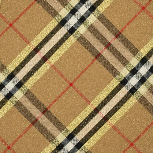 2.5"x10yd Gold Black Diagonal Plaid Gold