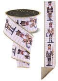 2.5"X10YD NUTCRACKER/FUSED- WHITE/BLACK/GOLD/BROWN- LX122402