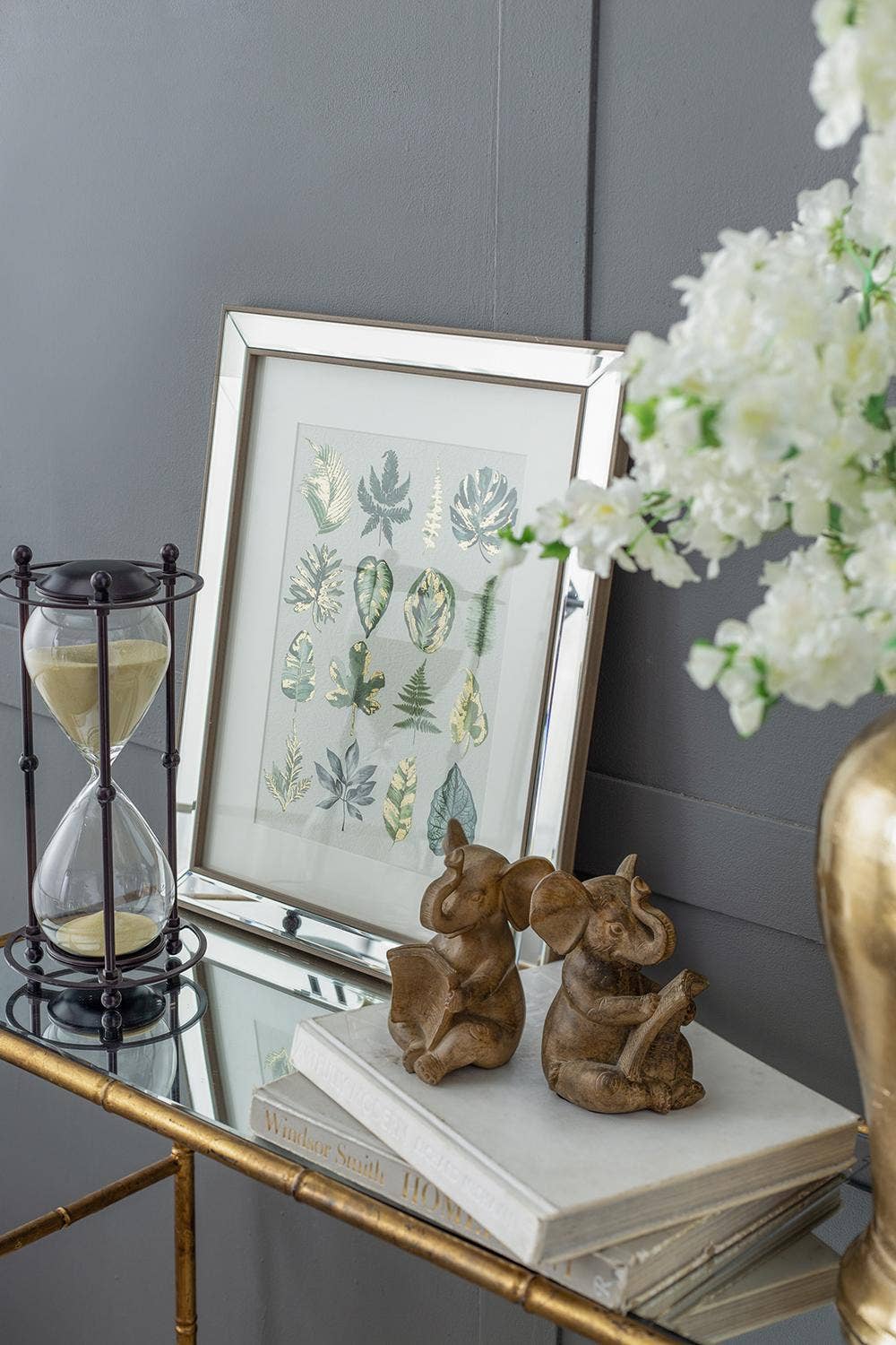 S/2 4.3x4x6" Polyresin Elephant Bookends - Brown