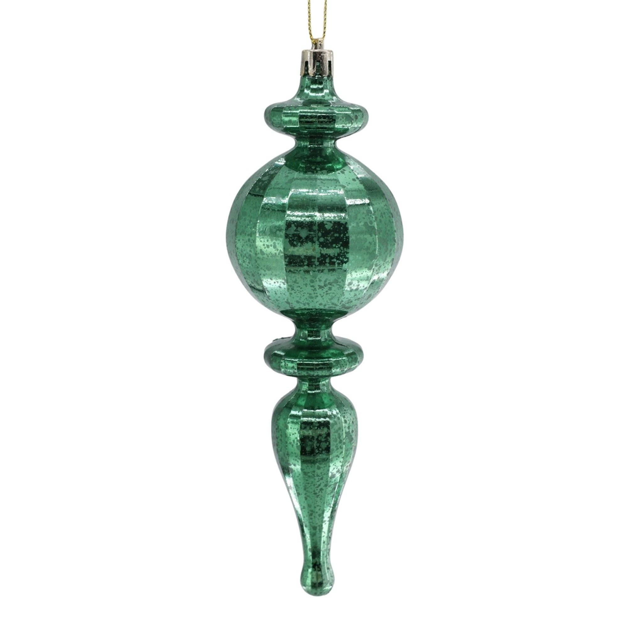 Mercury Finish Rounded Plastic Finial 7.5" - Basil