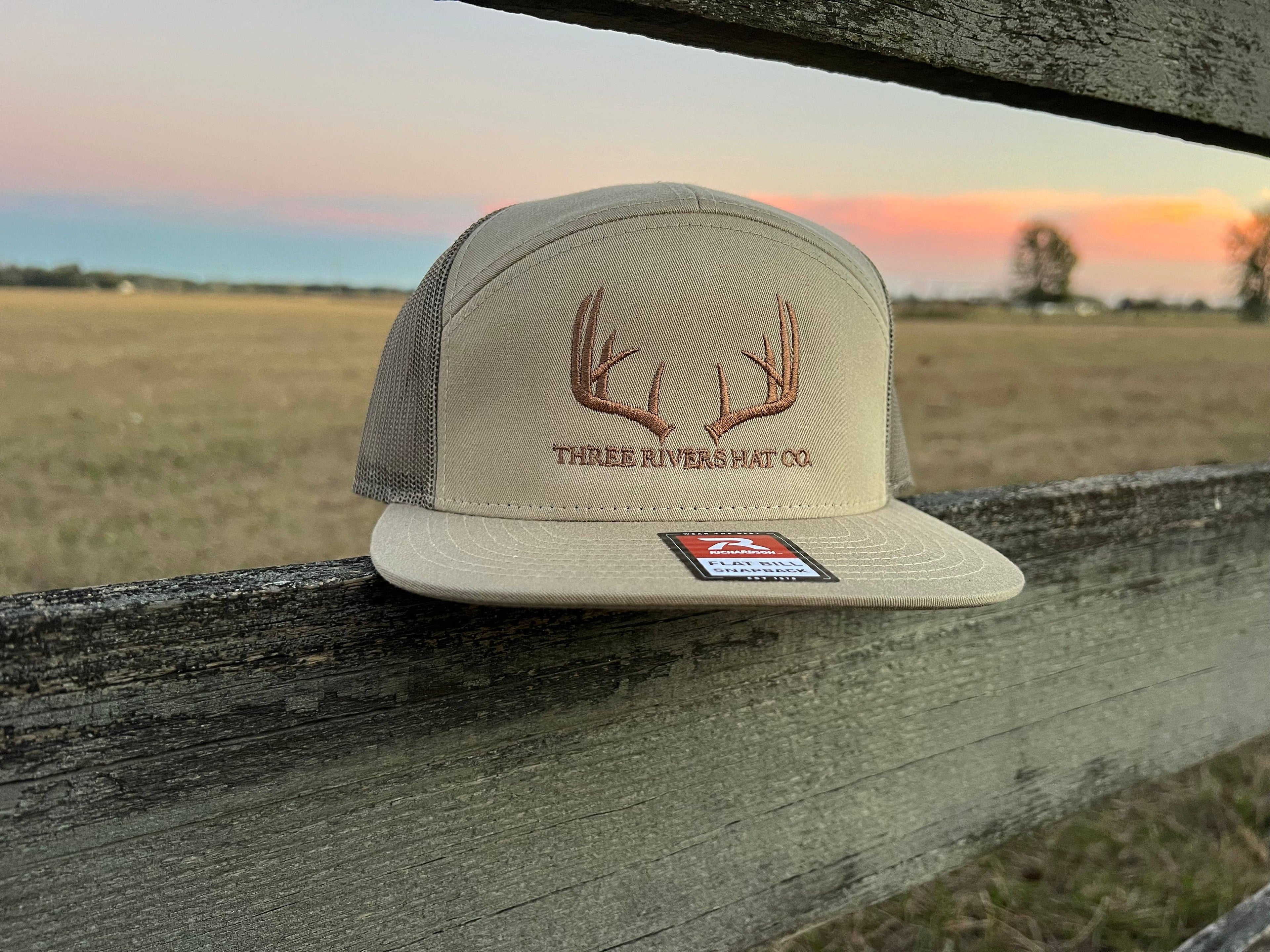 Classic Whitetail Rack - Flatbill Snapback Hat - Richardson 168