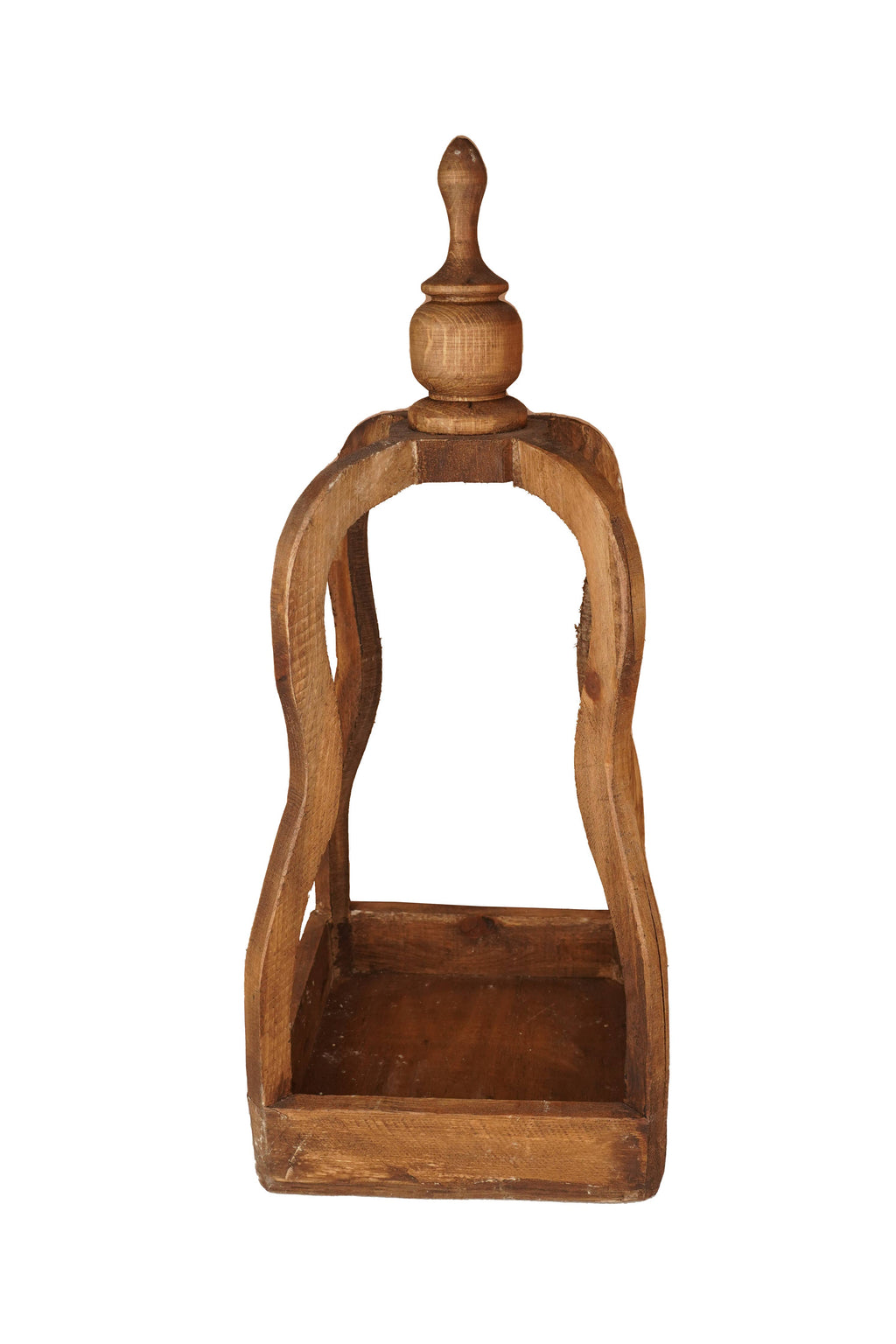 Concord Farmhouse Wood Lantern-Home Decor-10x10x24 in.-Large