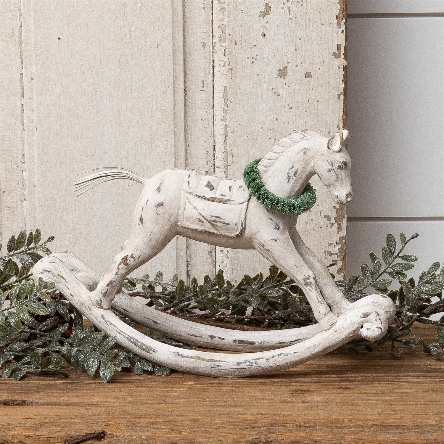 Distressed White Rocking Horse (PC)