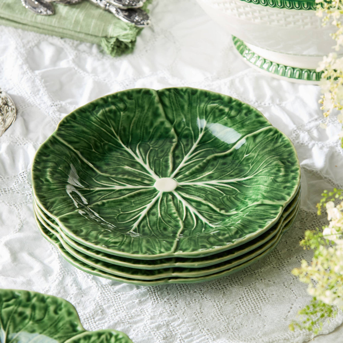 Le Jardin Cabbage 3-D Salad Plate 9in
