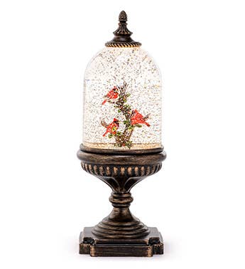 LED Snow Globe, 3 Red Cardinals  Item # 52734