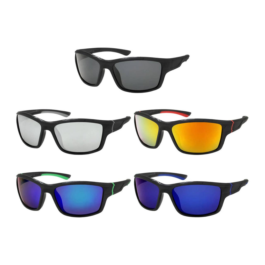 Sport Sunglasses Mens Wrap Color Mirror Glasses