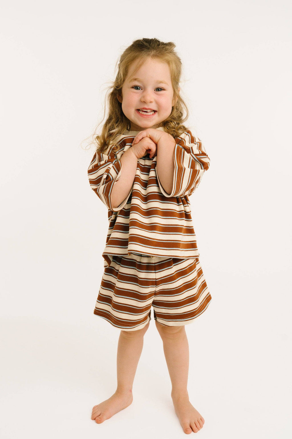 Toffee Stripe Slouchy Set