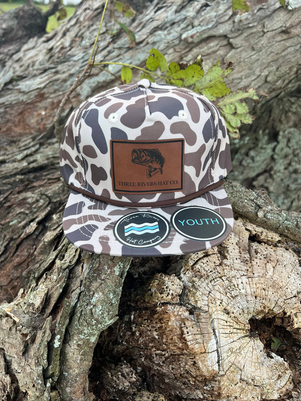KIDS - Bass Fishing - Camo Rope Hat