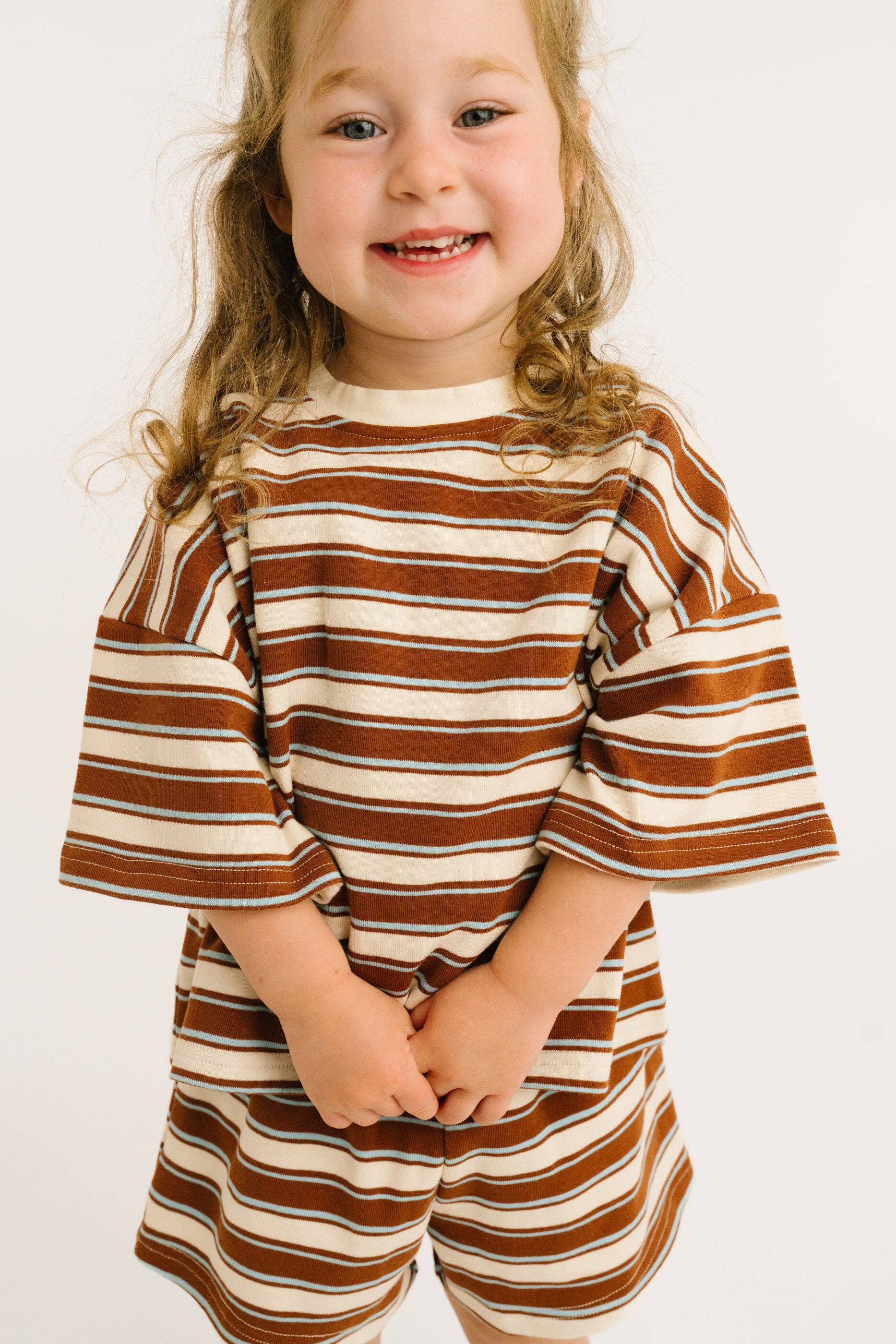Toffee Stripe Slouchy Set