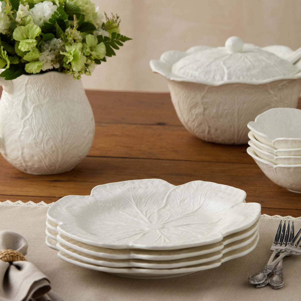 Le Jardin White Cabbage 3-D Dinner Plate 11 in