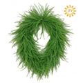 Artificial Bead Grass Wreath, Oval 26",  Green, UV