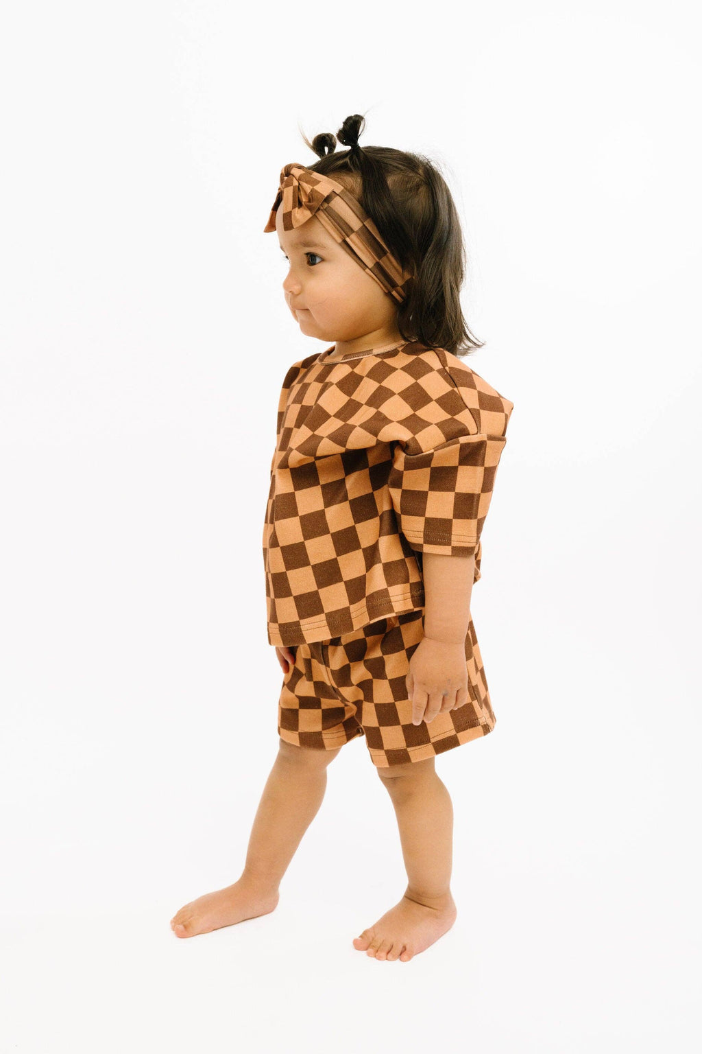 Espresso Checkered Slouchy Set