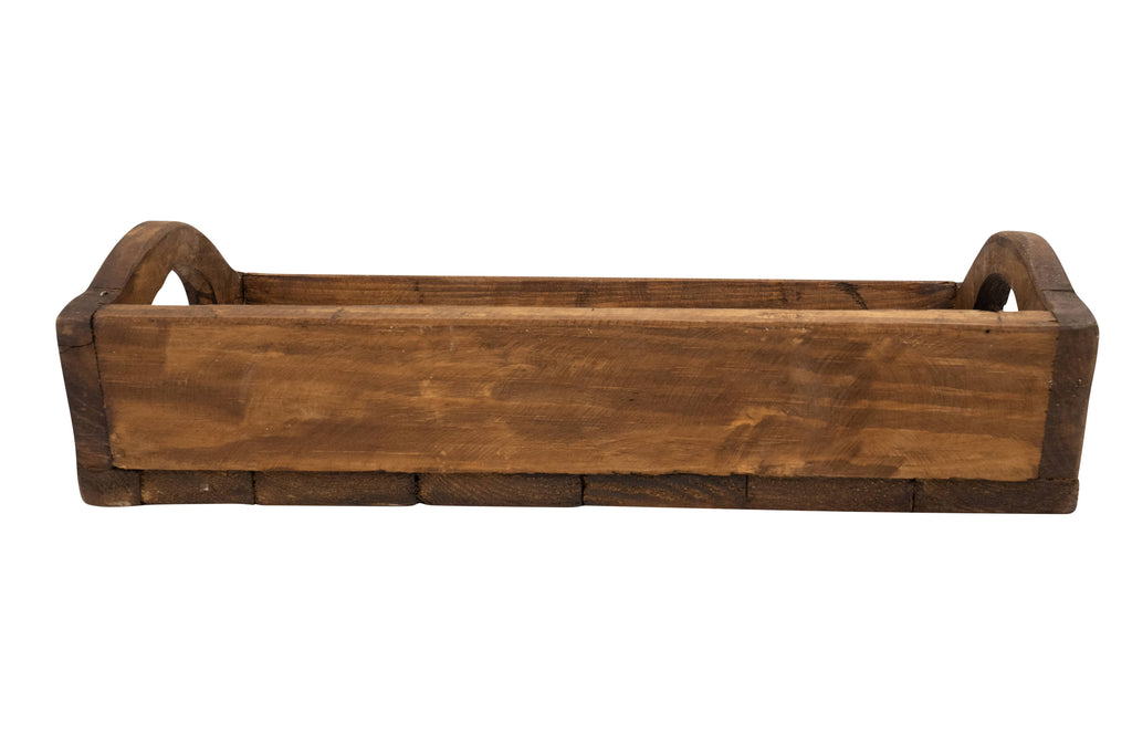 Kerrville Farmhouse Wood Tray W/ Handles-9x20x7 inches-NEW