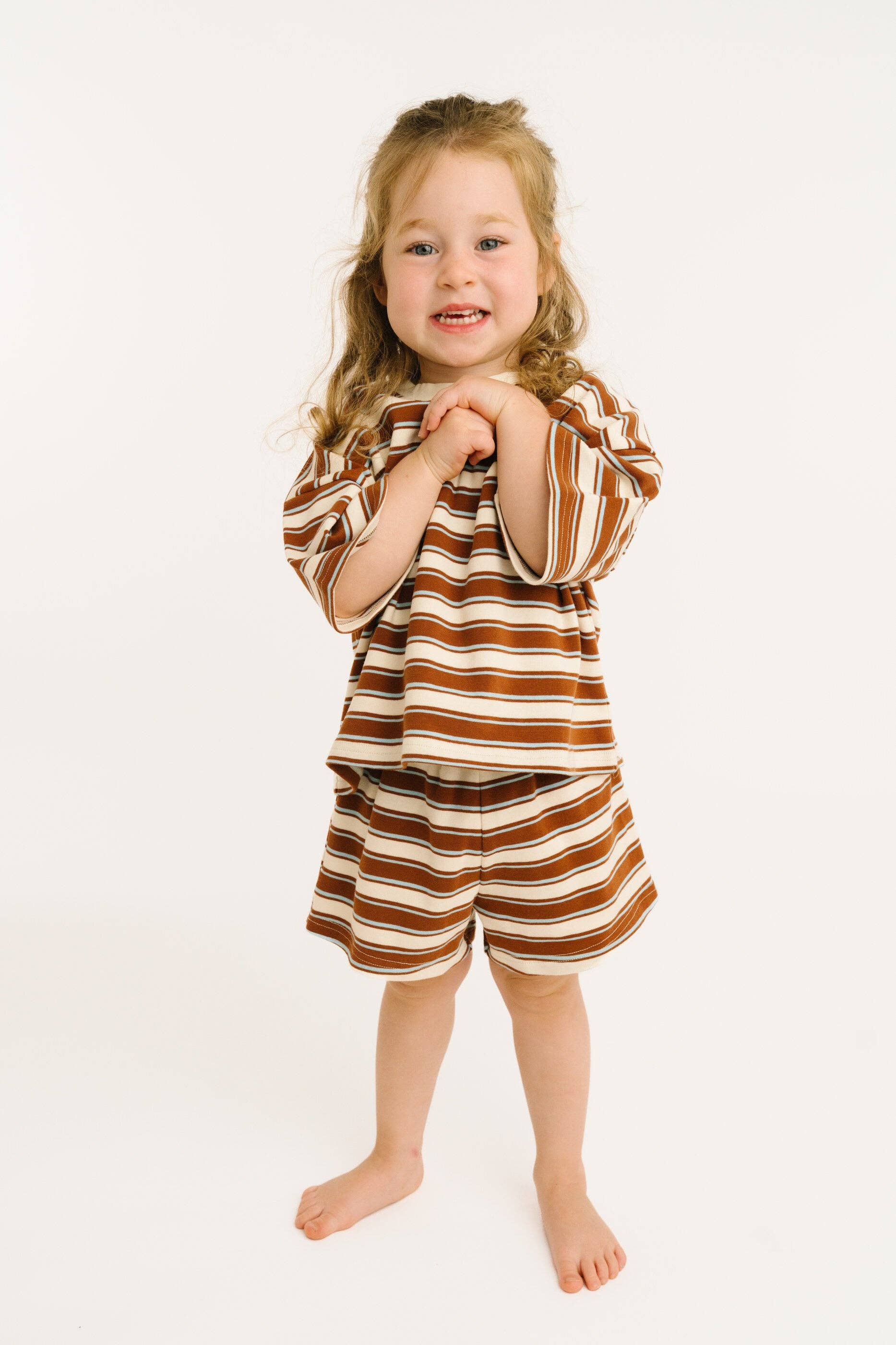 Toffee Stripe Slouchy Set