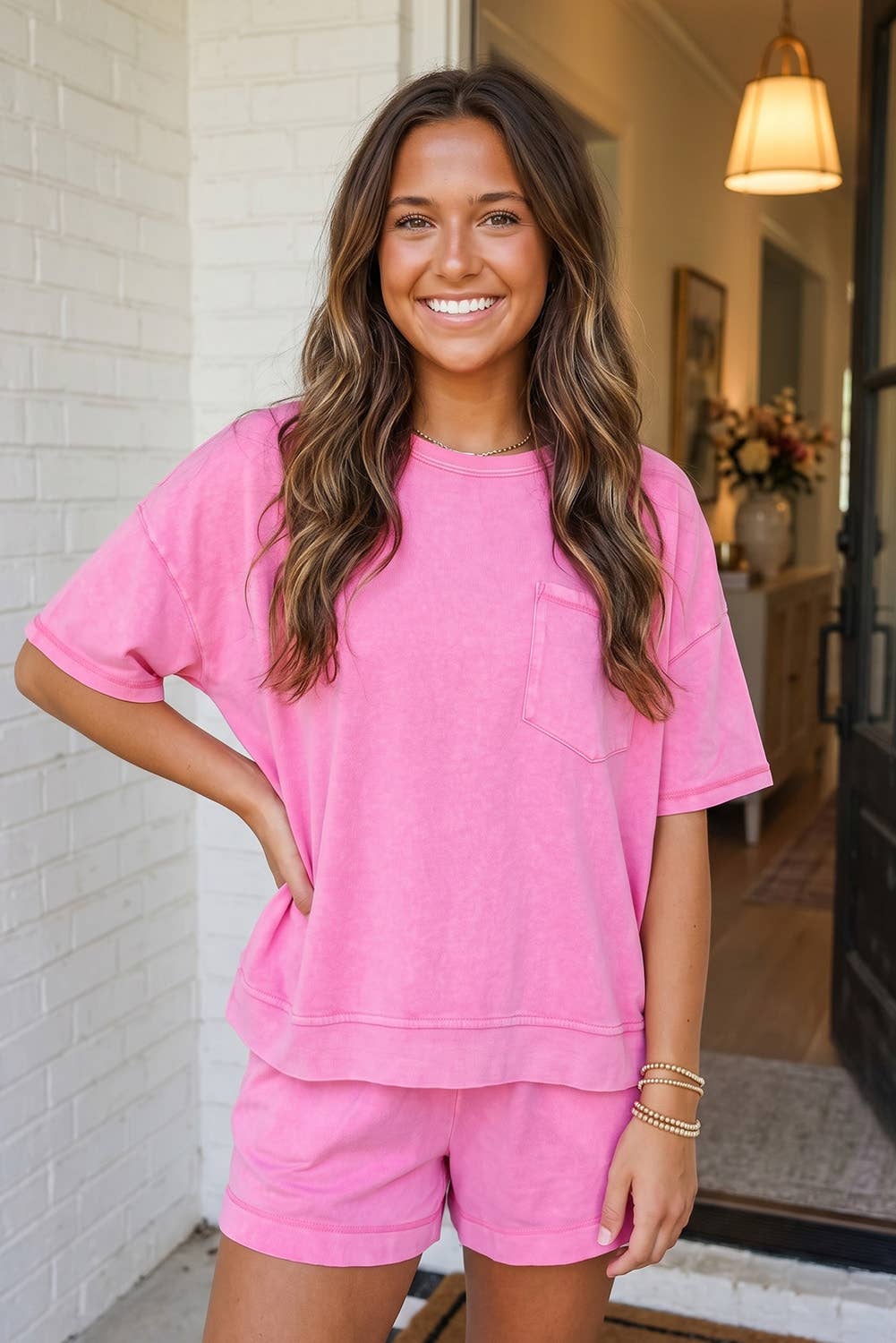 LAS Patch Pocket Oversized Loungewear Set (S-XL)