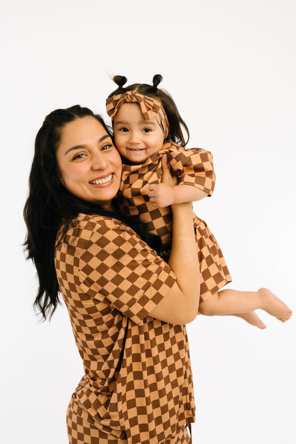 Espresso Checkered Slouchy Set