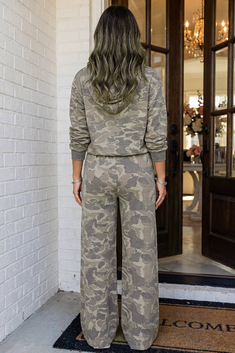 LAS Western Camouflage Casual Long 2pcs Pants Set (S-XL)
