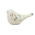 8x3.5x4.5" Floral Bird Figurine in Ceramic