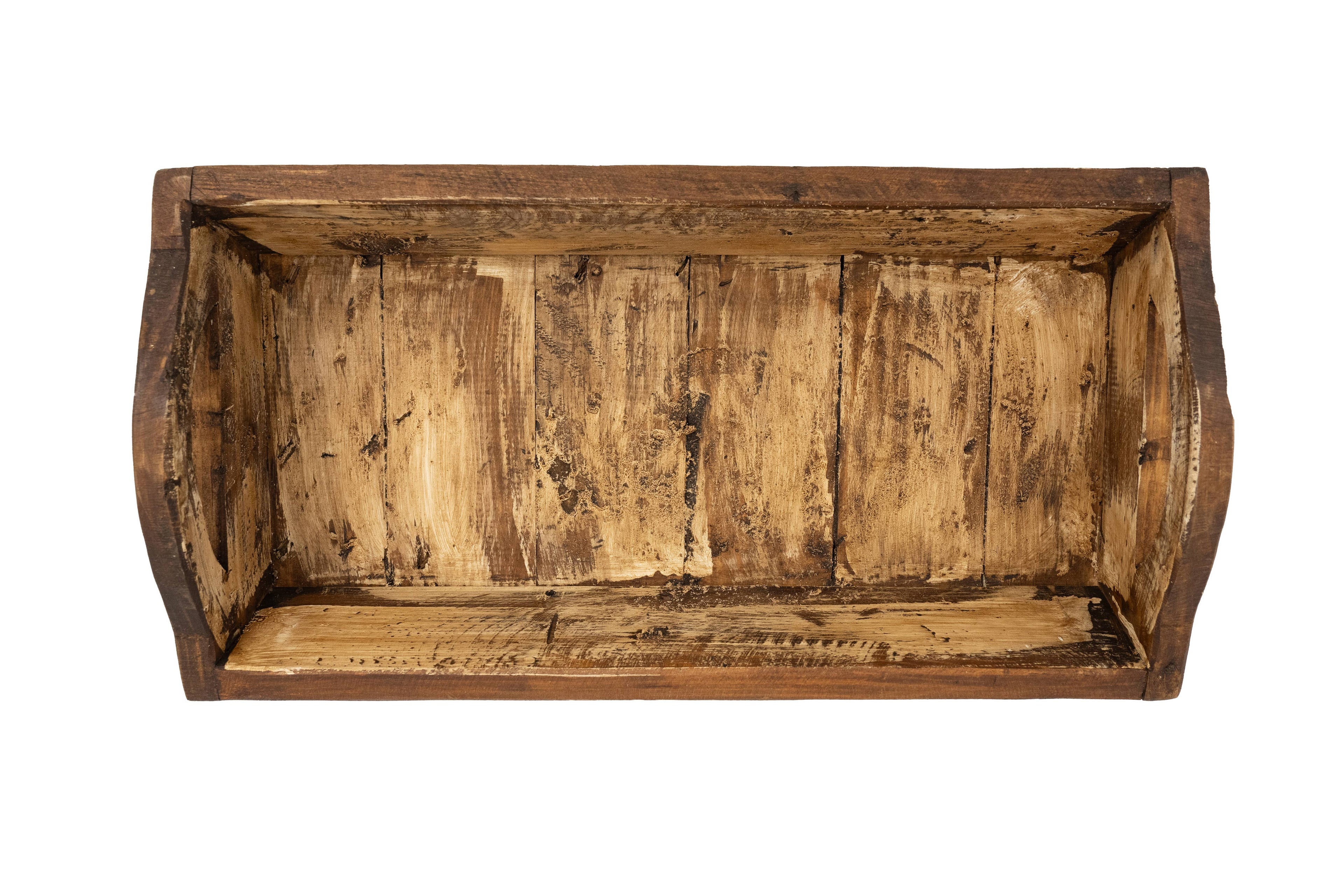 Kerrville Farmhouse Wood Tray W/ Handles-9x20x7 inches-NEW