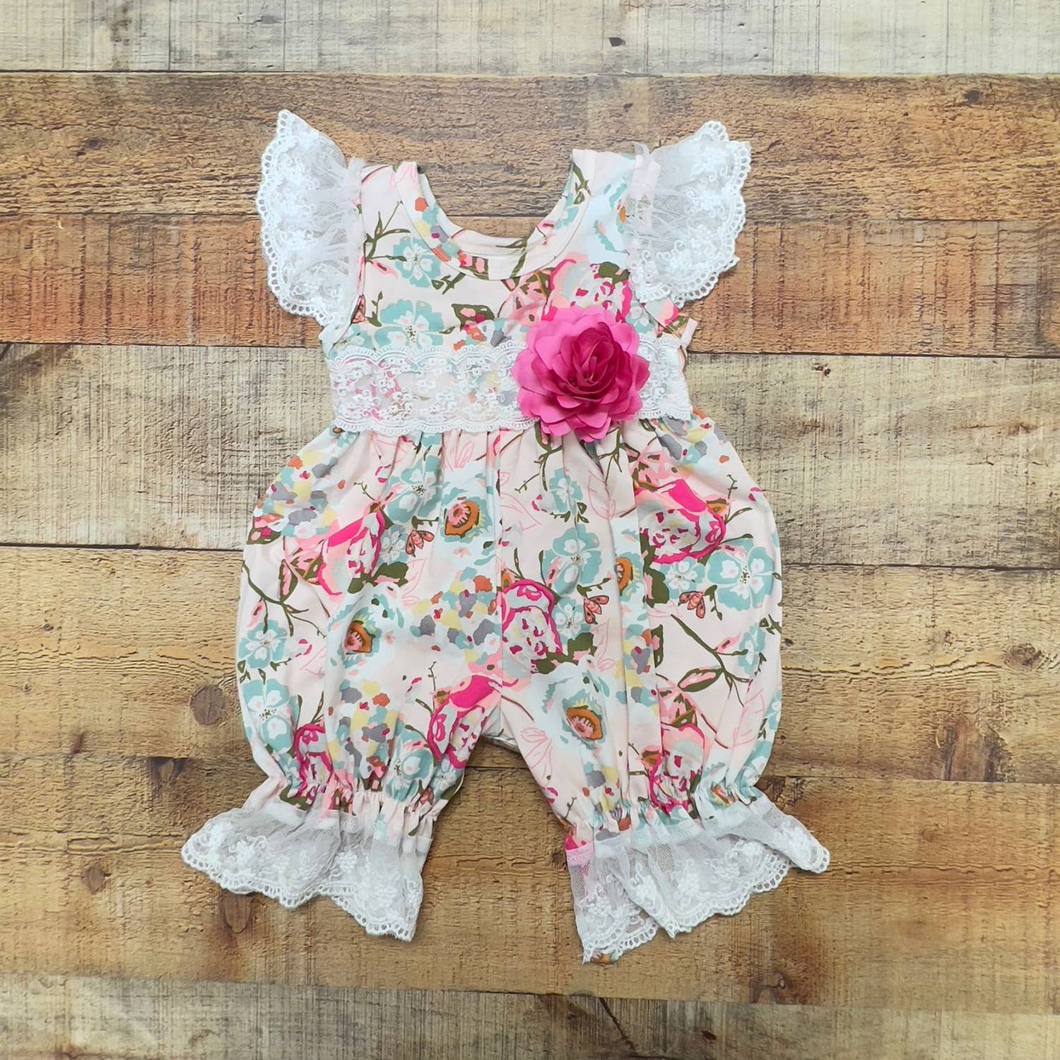 Haute Baby Mums & Roses Infant & Toddler's Bubble Romper